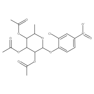 alpha-L-Galactopyranoside, 2-chloro-4-nitrophenyl 6-deoxy-, 2,3,4-triacetate Structure