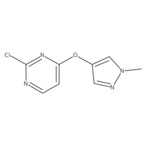 2-Chloro-4-((1-methyl-1H-pyrazol-4-yl)oxy)pyrimidine结构式