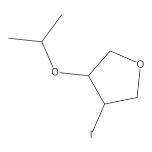 3-Iodo-4-(propan-2-yloxy)oxolane结构式