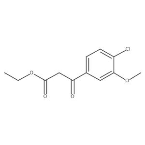 Ethyl 3-(4-chloro-3-methoxyphenyl)-3-oxopropanoate结构式