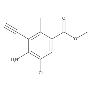 Methyl 4-amino-5-chloro-3-ethynyl-2-methylbenzoate结构式