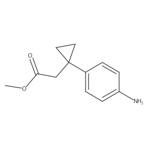 Methyl 2-(1-(4-aminophenyl)cyclopropyl)acetate Structure