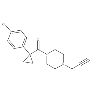 1-[1-(4-Chlorophenyl)cyclopropanecarbonyl]-4-(prop-2-yn-1-yl)piperazine结构式