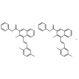 Bis[4-[2-[5-chloro-2-(hydroxy-kappaO)phenyl]diazenyl-kappaN1]-3-(hydroxy-kappaO)-N-phenyl-2-naphthalenecarboxamidato(2-)]ferrate(1-) Structure