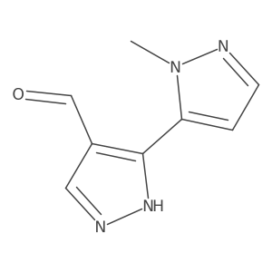 3-(1-methyl-1H-pyrazol-5-yl)-1H-pyrazole-4-carbaldehyde结构式