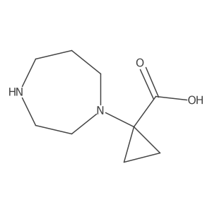 1-(1,4-Diazepan-1-yl)cyclopropane-1-carboxylic acid Structure
