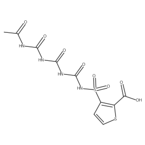 3-[[3-[(3-Acetylureido)carbonyl]ureido]sulfonyl]thiophene-2-carboxylic acid Structure