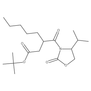 3-Oxazolidinebutanoic acid, 4-(1-methylethyl)-I(3),2-dioxo-I(2)-pentyl-, 1,1-dimethylethyl ester, [R-(R*,S*)]- Structure