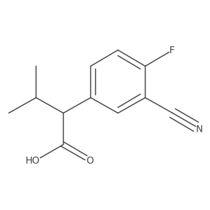 2-(3-Cyano-4-fluorophenyl)-3-methylbutanoic acid Structure