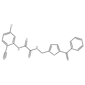 N1-((5-benzoylthiophen-2-yl)methyl)-N2-(5-chloro-2-cyanophenyl)oxalamide结构式
