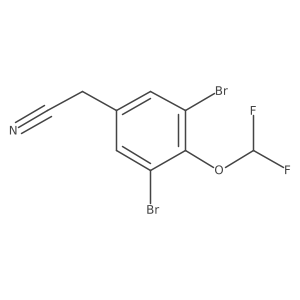 3,5-Dibromo-4-(difluoromethoxy)phenylacetonitrile结构式