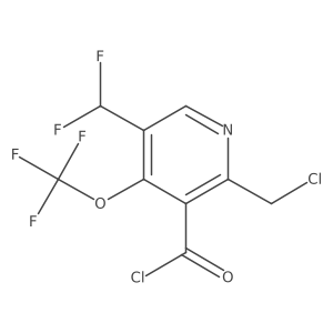 2-(Chloromethyl)-5-(difluoromethyl)-4-(trifluoromethoxy)pyridine-3-carbonyl chloride Structure