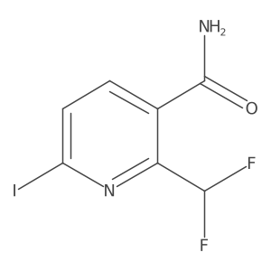 2-(Difluoromethyl)-6-iodopyridine-3-carboxamide Structure