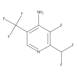 2-(Difluoromethyl)-3-fluoro-5-(trifluoromethyl)pyridin-4-amine结构式