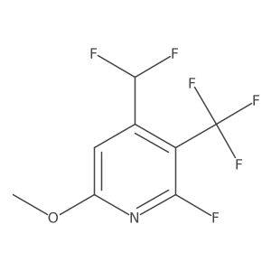 4-(Difluoromethyl)-2-fluoro-6-methoxy-3-(trifluoromethyl)pyridine结构式
