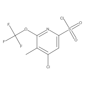 4-Chloro-5-methyl-6-(trifluoromethoxy)pyridine-2-sulfonyl chloride结构式