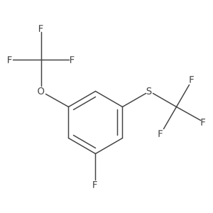 1-Fluoro-3-trifluoromethoxy-5-(trifluoromethylthio)benzene Structure