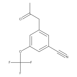 3-(2-Oxopropyl)-5-(trifluoromethoxy)benzonitrile Structure