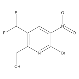 (6-Bromo-3-(difluoromethyl)-5-nitropyridin-2-yl)methanol Structure