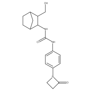 3-[3-(Hydroxymethyl)bicyclo[2.2.1]heptan-2-yl]-1-[4-(2-oxoazetidin-1-yl)phenyl]urea Structure