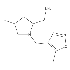 [(2S,4S)-4-fluoro-1-[(5-methyl-1,2-oxazol-4-yl)methyl]pyrrolidin-2-yl]methanamine Structure
