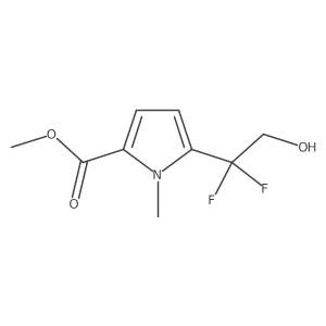 methyl 5-(1,1-difluoro-2-hydroxyethyl)-1-methyl-1H-pyrrole-2-carboxylate结构式