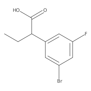 2-(3-Bromo-5-fluorophenyl)butanoic acid结构式