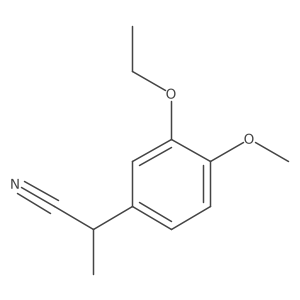2-(3-Ethoxy-4-methoxyphenyl)propanenitrile结构式