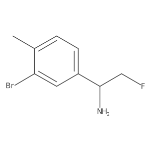 1-(3-Bromo-4-methylphenyl)-2-fluoroethan-1-amine结构式