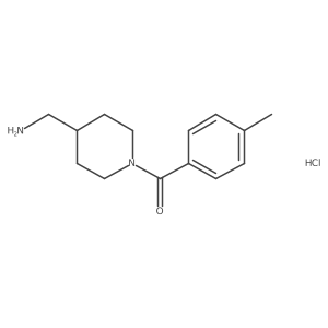 (4-Aminomethyl-piperidin-1-yl)-p-tolyl-methanone hydrochloride结构式