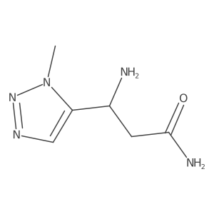 (3R)-3-Amino-3-(1-methyl-1H-1,2,3-triazol-5-yl)propanamide结构式
