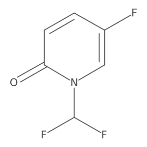 1-(Difluoromethyl)-5-fluoropyridin-2(1H)-one结构式