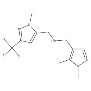 [(1,5-dimethyl-1H-pyrazol-4-yl)methyl]({[1-methyl-3-(trifluoromethyl)-1H-pyrazol-5-yl]methyl})amine Structure