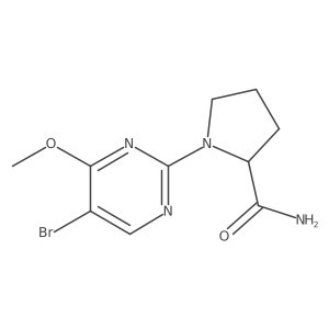 1-(5-Bromo-4-methoxypyrimidin-2-yl)pyrrolidine-2-carboxamide Structure