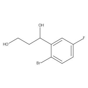 (S)-1-(2-Bromo-5-fluorophenyl)propane-1,3-diol Structure