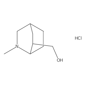 {2-Methyl-2-azabicyclo[2.2.2]octan-6-yl}methanol hydrochloride结构式