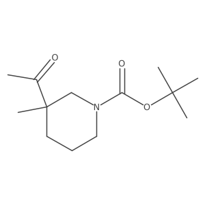 Tert-butyl 3-acetyl-3-methylpiperidine-1-carboxylate结构式