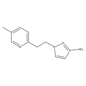 1-[2-(5-methylpyridin-2-yl)ethyl]-1H-pyrazol-3-amine结构式