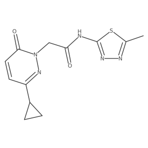 2-(3-cyclopropyl-6-oxopyridazin-1(6H)-yl)-N-(5-methyl-1,3,4-thiadiazol-2-yl)acetamide结构式
