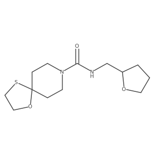 N-((tetrahydrofuran-2-yl)methyl)-1-oxa-4-thia-8-azaspiro[4.5]decane-8-carboxamide Structure