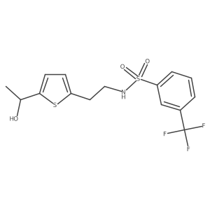 N-(2-(5-(1-hydroxyethyl)thiophen-2-yl)ethyl)-3-(trifluoromethyl)benzenesulfonamide Structure