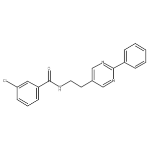 3-chloro-N-(2-(2-phenylpyrimidin-5-yl)ethyl)benzamide结构式