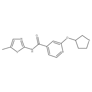 N-(5-methylthiazol-2-yl)-2-((tetrahydrothiophen-3-yl)oxy)isonicotinamide Structure