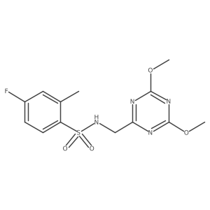 N-((4,6-dimethoxy-1,3,5-triazin-2-yl)methyl)-4-fluoro-2-methylbenzenesulfonamide Structure