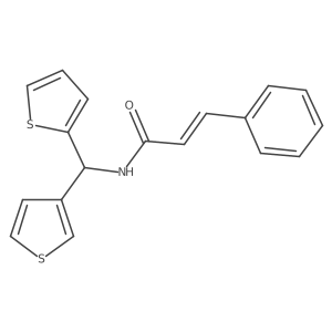 N-(thiophen-2-yl(thiophen-3-yl)methyl)cinnamamide结构式
