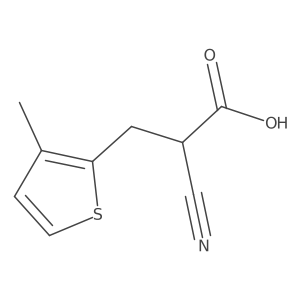 2-Cyano-3-(3-methyl-2-thienyl)propionic Acid Structure