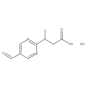 2-[(5-Formylpyrimidin-2-yl)(methyl)amino]acetic acid hydrochloride Structure