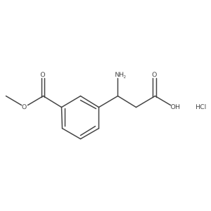 (3S)-3-amino-3-[3-(methoxycarbonyl)phenyl]propanoic acid hydrochloride Structure