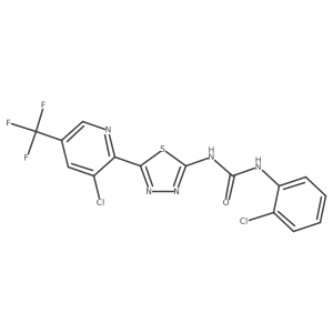 3-{5-[3-Chloro-5-(trifluoromethyl)pyridin-2-yl]-1,3,4-thiadiazol-2-yl}-1-(2-chlorophenyl)urea Structure