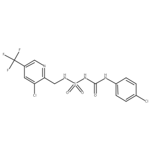 3-({[3-Chloro-5-(trifluoromethyl)pyridin-2-yl]methyl}sulfamoyl)-1-(4-chlorophenyl)urea Structure